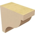 thumbnail image 5 of 2"W x 4"D x 4"H Classic Garner Rough Cedar Woodgrain TimberThane Corbel, Primed Tan, 5 of 6