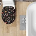 thumbnail image 4 of ZUXONGSY Mushroom Butterfly Toilet Cover Lid Toilet Protector Cover with Elastic Band Soft Thicker Flannel Bathroom Toilet Seat Cover Stain-Resistant Bathroom Accessories Decoration, 4 of 6