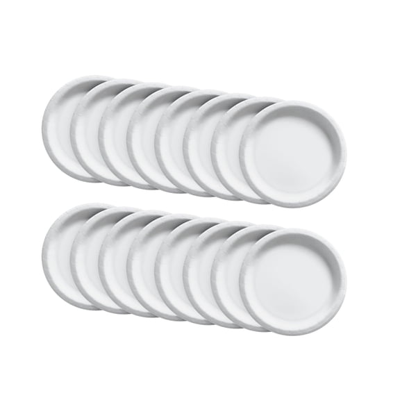 Party City Disposable Paper Plates, 16 Count (White) - Go Brightly Classic Everyday Small Dessert Paper Plates, 6.75" - Premium Party Supplies