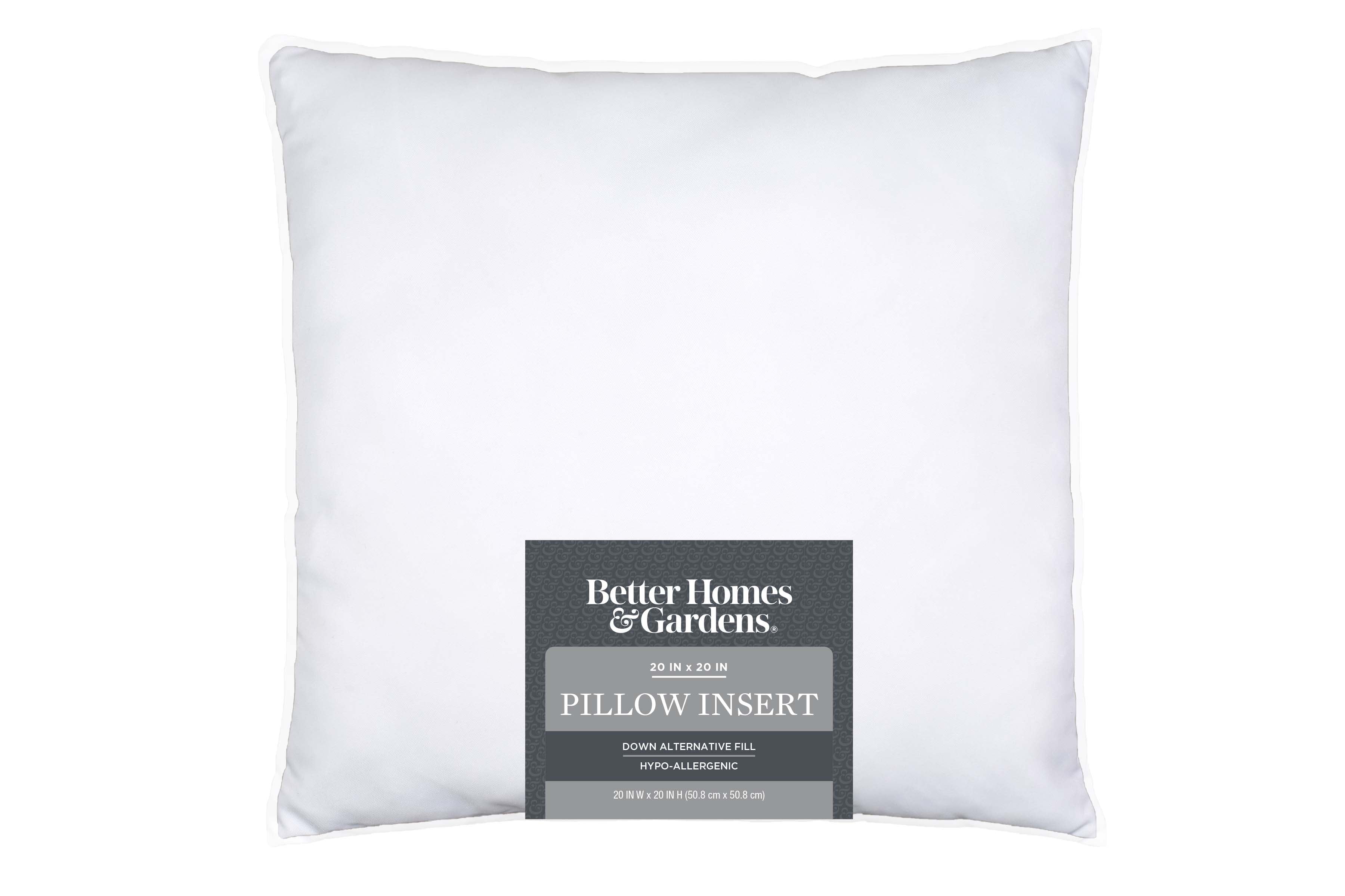 Better Homes & Gardens Down Alternative Throw Pillow Insert, 20''x20