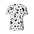 thumbnail image 6 of T Shirt For Men Dalmatian Spots Print Running Animal Dots Hippie Men Street Style Tshirt Summer Shor, 6 of 7