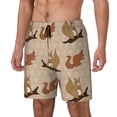 thumbnail image 2 of Haiem Cartoon Squirrel Mens Swim Trunks with Compression Liner 2 in 1 Swimming Shorts Stretch Swimwear Quick Dry,Board Shorts-XX-Large, 2 of 9
