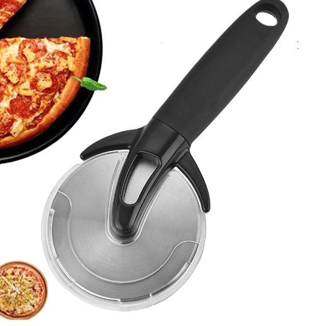 Rueda cortadora de pizza de acero inoxidable de primera calidad, cortadora de pizza súper afilada, cuchillo para pizza, cortadores de pizza para cocina y hogar, cortador de alimentos