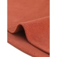 thumbnail image 5 of INSPIRE CHIC Women's Long Sleeve Button Front Pockets Casual Corduroy Blouse X-Small Red Orange, 5 of 6