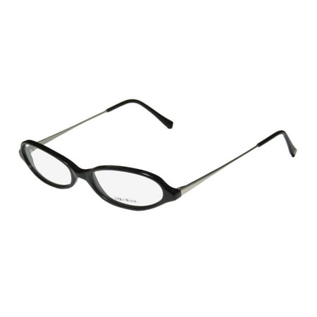New Vera Wang V46 Womens/Ladies Cat Eye Full-Rim Black / Silver Designer Sleek European Cat Eye Frame Demo Lenses 48-15-130 Eyeglasses/Eye Glasses