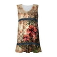 thumbnail image 5 of EQWLJWE Débardeurs Sans Manches pour Femmes, Mode Été, Col en V, Imprimé, Blouse Décontractée, 5 of 5