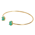 thumbnail image 2 of Pulseras Mujer con Piedras Naturales LuckyLy, Cuarzo Rosa, Lapislázuli o Turquesa, Baño de Oro 18k, Modelo Ivy turquesa UNITALLA, 2 of 4