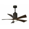 thumbnail image 5 of Patricia-5 five-blade ceiling fan in Polished Chrome finish with 42” solid barn wood tone blades and dimmable LED light kit&nbsp;, 5 of 7