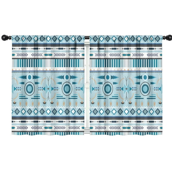 Blackout Kids Curtains,Boho Bohemia Geometric Line Art Childrens Insulated Curtains Set Of 2,Bedroom Essentials,Toddler Room Decor 42"x54"(106x137cm)