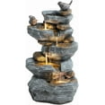 thumbnail image 4 of TITIMO 5-Tier Cascading Rock Water Fountain Outdoor Garden Waterfall with Lights, Fountain Indoor Decor for Garden, Patio, Backyard, Deck, Porch and Home Art Decor, 4 of 9