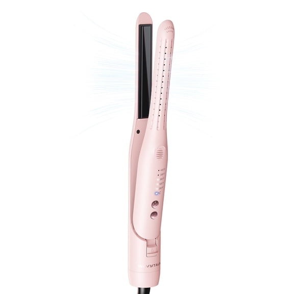 Wavytalk 0.65" Pencil Flat Iron, Cool Curl Pencil, Small Airflow Styler and Straightener for Short Hair, Pixie Cut and Edges, Pink