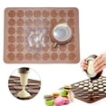 thumbnail image 1 of 48 Cavity Round Silicone Macaron Baking Kit, Non-Stick Mat with Decorating Bottle, Reusable & Easy Clean Mold Set for Homemade Macarons, Oven Safe, 1 of 9