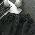 thumbnail image 5 of KAUOD Boys Streetwear Muti Pockets Baggy Jorts Y2k Vintage Wash Jean Shorts Fashion Pull On Hip Hop Kids Sport Shorts, 5 of 8
