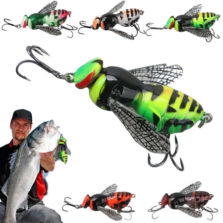 Bionic Wasp Topwater Lure - Buzz Baits for Bass Fishing 2027 New Wasp Crawl Bait for Bass Walleye Pike Top Water Fishing Lures Wasp Crawler Fishing Lure for for Freshwater and Saltwater