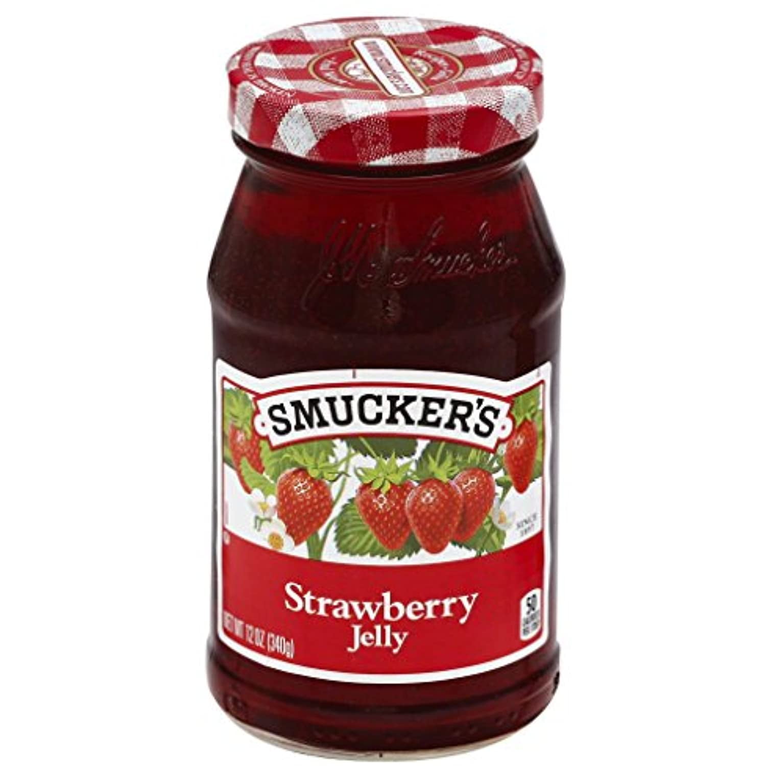 Smuckers Strawberry Jelly, Made With Real Fruitjuice, 12 Oz Glass Jar ...