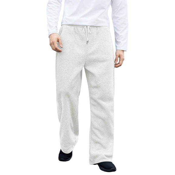 Gytharion Men's Sweatpants Solid Casual Elastic Waist Drawstring Workout Sport Pants Loose Cozy Straight Leg Sweat Pants with Pockets