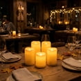 thumbnail image 2 of Flickering Flameless Candles, Battery Operated Candles with Remote and Cycling Timer Contorl, LED Pillar Candles Set of 3 (D3in*H, 2 of 8