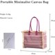 thumbnail image 3 of LHSHID Women Canvas Handbag Ethnic Style Tote Bag Retro Shoulder Bag with Tassels Summer Beach Bag Bohemian Top Handle Bag, 3 of 6