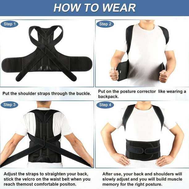 Zootealy Back Brace Posture Corrector for Women and Men - Adjustable Posture  Back Brace for Upper and Lower Back Pain Relief - Improve Back Posture and Lumbar  Support 
