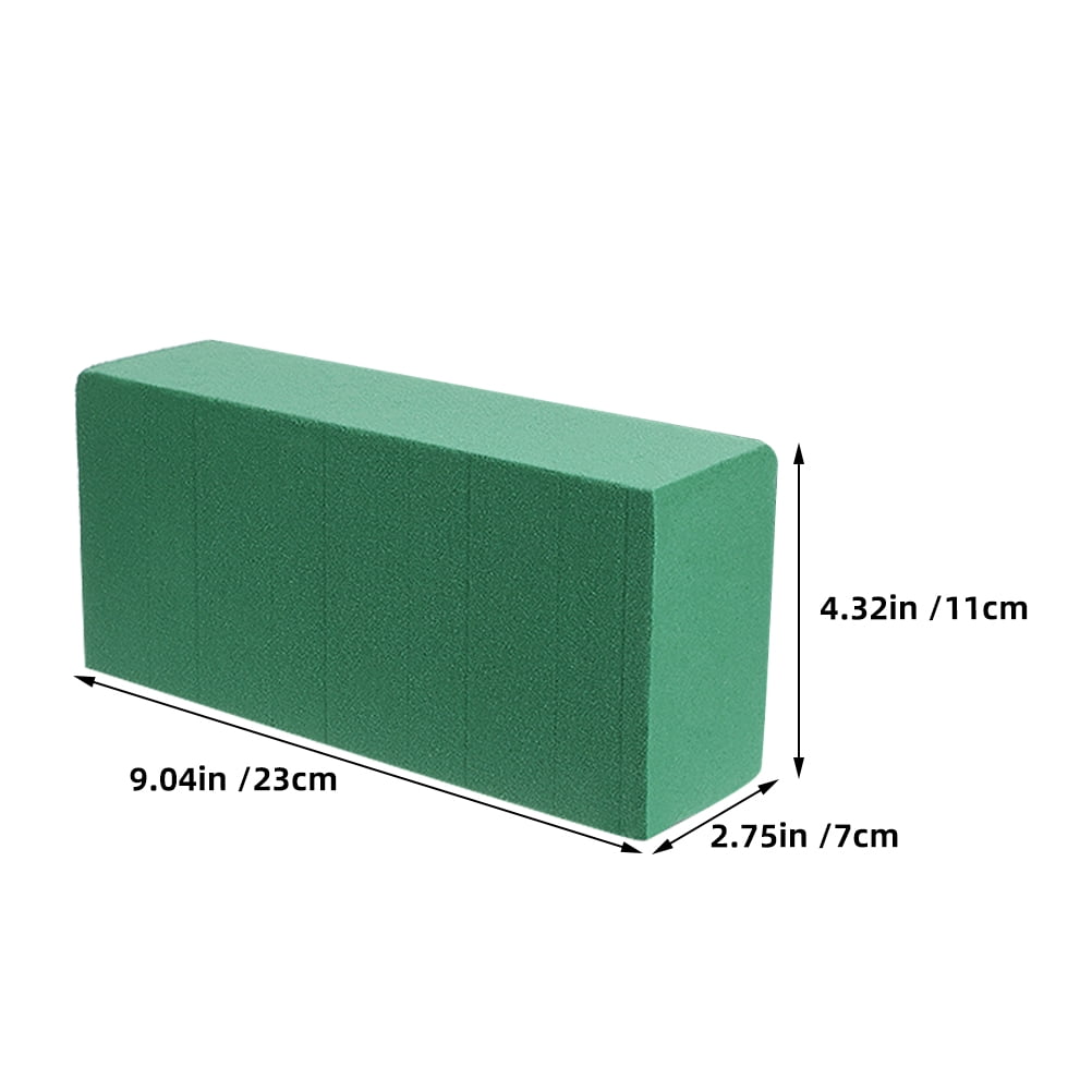 LOLIPPYY 7-Piece Green Floral Foam Blocks for Wedding Flower Arrangements with Water Retention and Secure Hold