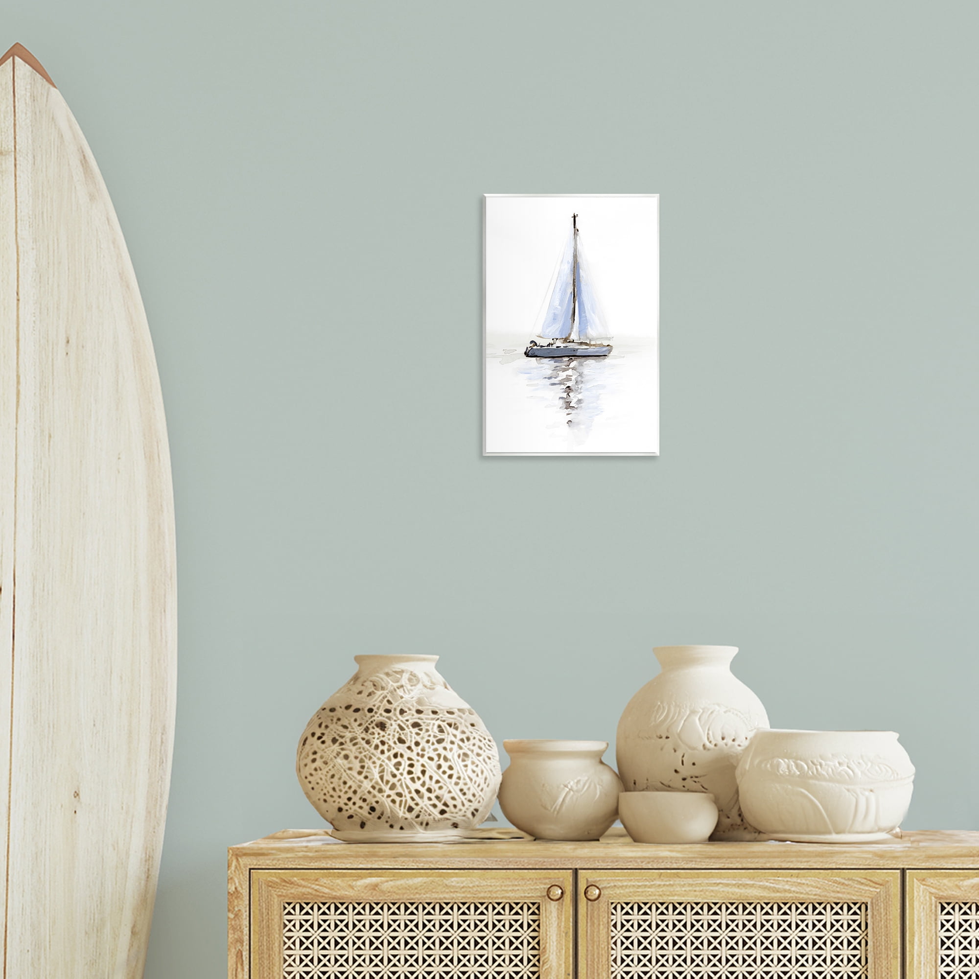 Stupell Industries Reflective Beach Sails Transportation Painting Unframed Art Print Wall Art, 10 x 15