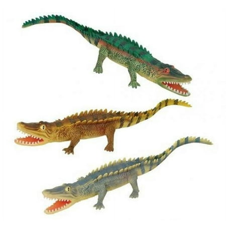 ~ 3 ~ Soft PVC Alligators ~ Approx. 14" Long ~ Assorted ~ New