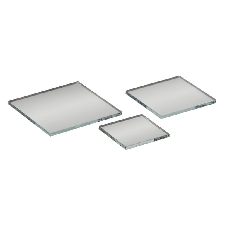 150 Pieces Small Square Mirrors for Crafts, Glass Tiles for Centerpieces,  DIY Decorations (3 Sizes) 