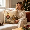 thumbnail image 7 of Talqzovs Vintage Christmas Throw Pillow Cover 18x18 , Winter Santa Deer Pillow Case Christmas Decor for Sofa Bedroom Christmas, 7 of 7