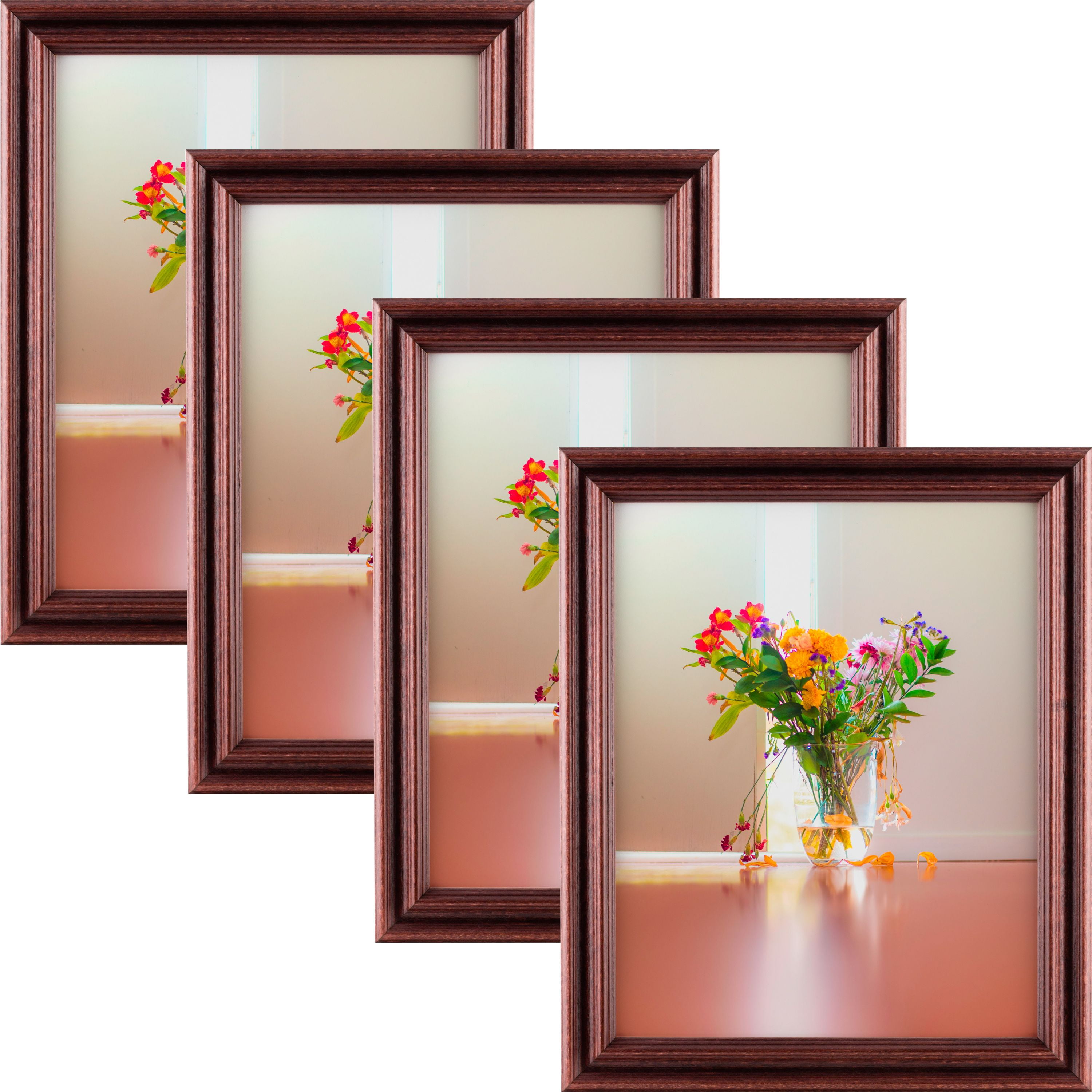Craig Frames Tulip 60 Dark Cherry Red Hardwood Picture Frame 8x12 Inch Set Of 4