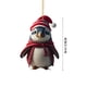 thumbnail image 3 of Colgante de Acrílico con Forma de Pingüino de Navidad para Espejo Retrovisor de Coche, Decoración para Mochila, 3 of 5