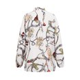 thumbnail image 4 of Gvmfive Women's V Neck Long Sleeve Shirt Printed Button Down Blouse Top, 4 of 6