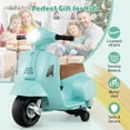 thumbnail image 4 of Licensed Vespa Kids Motorcycle by OLAKIDS, 6V Battery Powered Motorbike for Toddlers with Training Wheels, Horn, LED Lights, Electric Ride on Toys for Boys Girls Aged 18-36 Months, 4 of 9