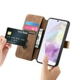 thumbnail image 2 of for Samsung Galaxy A54 5G Wallet Case with Card Slots & Cash Slot【RFID Blocking】, With Wrist Kickstand,Flip Folio Book PU Leather  Shockproof Anti-fall Rugged Phone case Cover For Women Men,Brown, 2 of 10