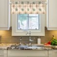 thumbnail image 2 of Yayeee Kitchen Valance Rod Pocket 54" x 18" Living Room Window Curtain, Pastel Beige Geometric, 2 of 6