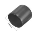 thumbnail image 3 of 4pcs Rubber End Caps 38mm ID Vinyl Round Tube Bolt Cap Screw Thread Protector Dark Gray, 3 of 5