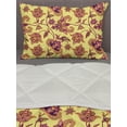thumbnail image 3 of Traditional Comforter & Sham Bedding Set, Ornament with Flowers and Leaves Colorful Blossoms, 3 pcs Duvet Set Microfiber Filling Quilt, 5 Sizes, Multicolor, by Ambesonne, 3 of 4