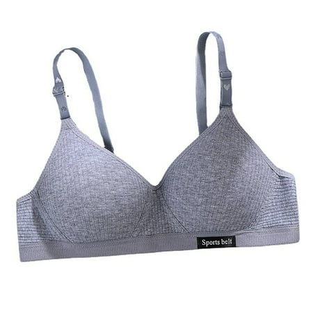

Fusipu Lady Bra Three Buckles No Rims Adjustable Shoulder Straps Seamless Solid Color Push Up Comfortable Back Closure Student Brassiere for Daily Wear