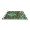 thumbnail image 2 of Ahgly Company Machine Washable Indoor Rectangle Persian Turquoise Blue Traditional Area Rugs, 2' x 4', 2 of 4