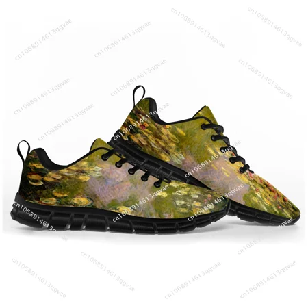 

Monet Water Lilies Sports Shoes Mens Womens Teenager Kids Children Sneakers High Quality Sneaker Customize DIY Couple Shoe Black