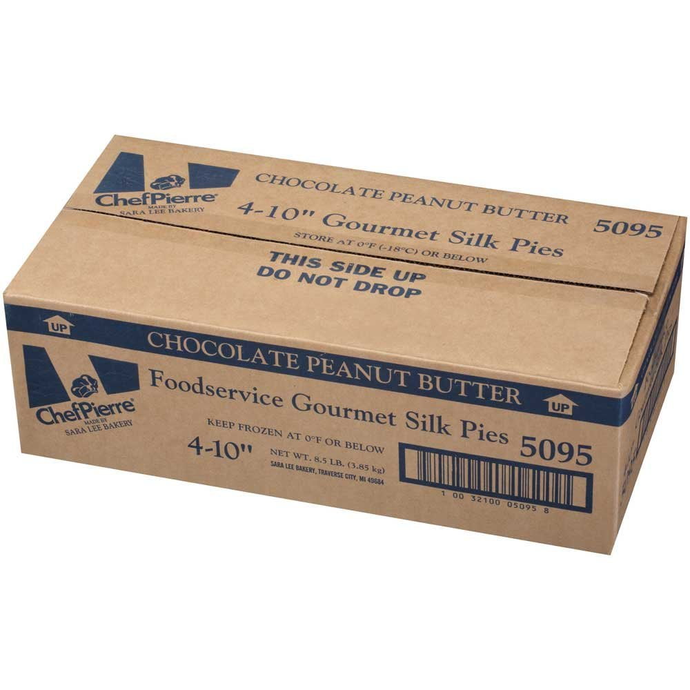 Sara Lee Chef Pierre Gourmet Chocolate Peanut Butter Silk Pie, 10 inch -- 4 per case.