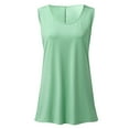 thumbnail image 5 of loopsun Plus Size Tops for Womens,Womens Summer Tops,Women Tank Tops High Neck Sleeveless Cutout Racer Back Crop Tops Mint Green XL, 5 of 5