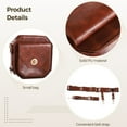 thumbnail image 3 of Brown Vintage PU Small Crossbody Bag for Women, Medieval Thigh Leg Bag with Strap Adjustable Belt, Retro Style, Ideal for Renaissance-Themed Outfits, Cycling, Hiking, and Outdoor Activities, 3 of 5