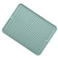 thumbnail image 2 of Tapete aislante de goma para mesa, antideslizante, impermeable, resistente al calor, para secar platos en la cocina, color verde, 2 of 13