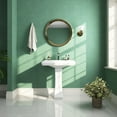 thumbnail image 5 of Apex 26.38 in. W x 19.69 in. D White Vitreous China Rectangular Pedestal Combo Bathroom Sink in White, 5 of 13