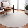 thumbnail image 2 of SAFAVIEH Braided Gino Distressed Machine Washable Reversible Area Rug, Ivory/Light Grey, 6' x 6' Round, 2 of 8