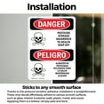 thumbnail image 3 of (2 Pack) Pesticide Storage Hazardous Bilingual OSHA Danger Sign, 3 of 7