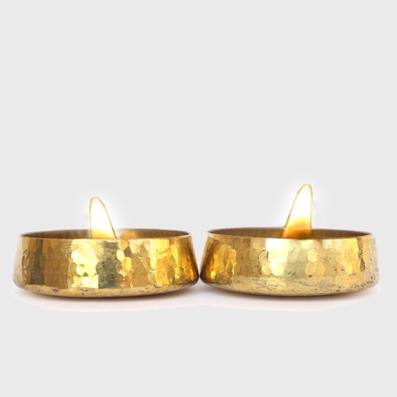 De Kulture Works Vintage Metal T-Light Votive Candle Holder for Home Decor, Set of 2