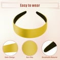 thumbnail image 3 of Unique Bargains Hair Headband Wide Satin Headband for Women Girl Yellow 1.57" Wide Headband, 3 of 7