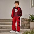 thumbnail image 5 of Vampire Dawn Graphic High Neck Jacket Pants Set Contrast Zipper Pocket Outfits for Adult Halloween Costumes, Anime Cosplay, 2 Piece, 130, 5 of 6