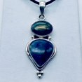 thumbnail image 3 of Exotic Labradorite, Blue Sodalite and Sterling Silver Pendant Necklace, 3 of 8